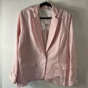 Neiman Marcus Pink Linen Blazer Sz 1X